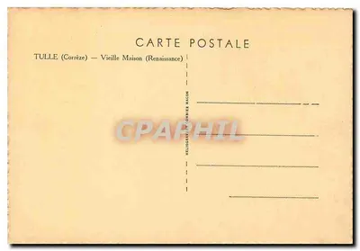 Tulle (Corrèze) — Starsze domy (Renaissance) — Héliogravure Onbier Hagon — Rewers