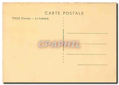 Tulle (Corrèze) — Katedra — Wydawca Comber Macon — Rewers