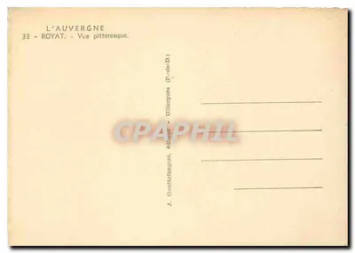 Royat — Widok malowniczy — J. Goutzfangas, wydawca — Rewers