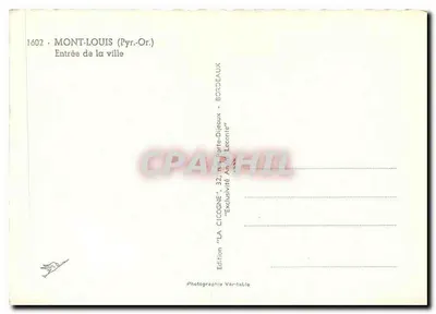 Mont-Louis (Pyr.-Or.) — Wejście do miasta — La Cigogne — Rewers