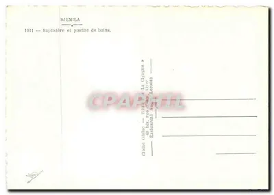 Djémila — Baptistér i basen do kąpieli — Wydawnictwo La Cigogne — Rewers