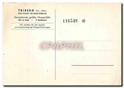 Tribberger Wasserfälle — wodospad w lesie — wydawca Triberg — Rewers