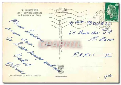 Paisagem Normanda — Pommiers em Flor — IRIS — Verso
