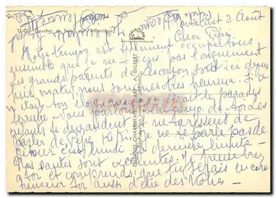 Pôr do Sol sobre o Atlântico — Éditions Charentaises d'Art, A. Gilbert, n°33-O — Verso