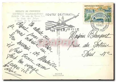 Vecchio Porto di Marsiglia — vista del Castello d'If — editore IRIS — Verso