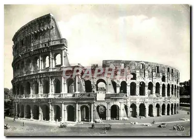 O Coliseu em Roma — Bilhete postal antigo editado pelo Ente Nazionale Sordomuti, datado 17.6.17