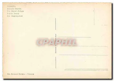 Palazzo Ducale — Veneza — Ed. Borgogni Stefano — Verso
