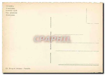 Vêneto — Vista panorâmica de Veneza — Ed. Borgogni Stefano — Verso