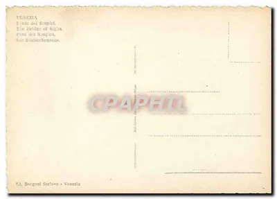Wenecja — Most Szeptów — Wyd. Borgoni Stefano - Wenecja — Rewers