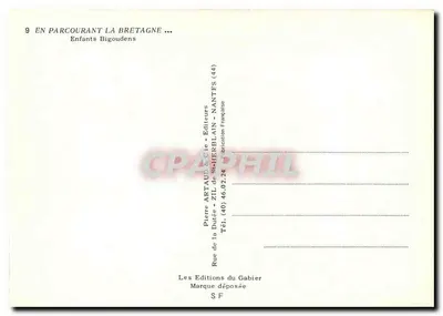 Crianças Bigoudens — Bretanha — Edições Francesas — Verso