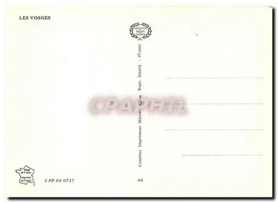 Descoberta de amor nos Vosges — Combier Impressor, n° PP 80 0747 — Verso
