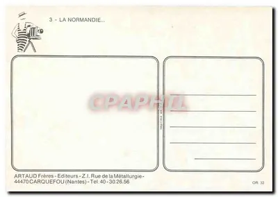 Igreja e cabana de palha em La Normandie — ARTAUD Frères, Nantes — Verso