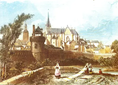 Vannes — vista panorâmica com igreja e torres — Edições de Arte JCS