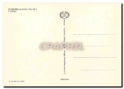 Saint-Michel-de-Cuxa — A Abadia — Imprimeur Combier — Verso
