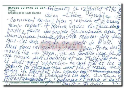 Capela da Rua Branca — Segny — Edições e Ilustrações Martine e Michel Kopp — n° 50 — Verso