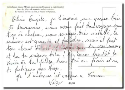 Corniches du Causse Méjean — krajobraz i wędrówka — wydawca: Éditions Début de Jeux, nr 48/10 — Rewers