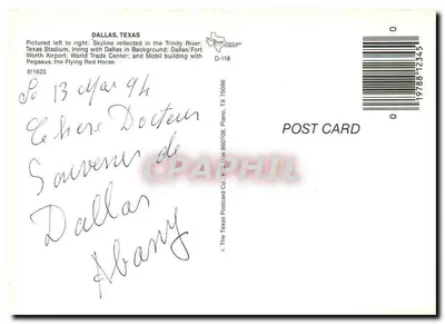 Dallas, Texas — Witaj z Dallas — The Texas Postcard Co. D-118 — Rewers