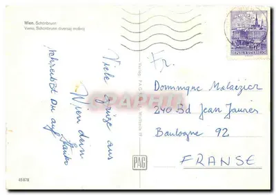 Wiedeń - Schönbrunn — widok panoramiczny — Verlag PAG, Walliselle 19 — Rewers