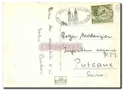 St. Gallen — Ponte Sitterbrücken com Säntiskette — foto Gross, Nr. 22273 — Verso
