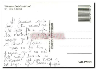 Fleur de balisier — Martinique — Wydawnictwo PUMAS — Rewers