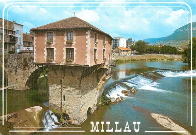 Millau — A velha moinha sobre o Pont-Vieux (século XII) — Edição de luxo, Aveyron Touristique