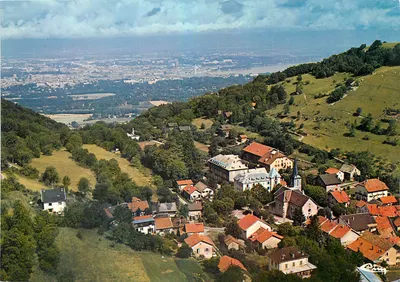 Monnetier (Haute-Savoie) — vista geral aérea, Genebra e lago Léman no fundo — editor Cambier, n° 74.185.99.1794