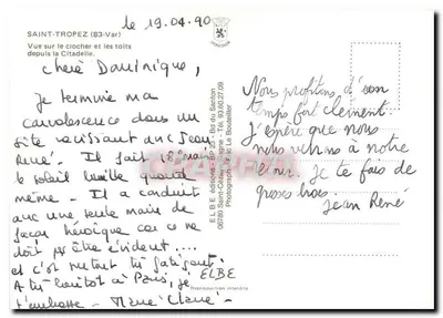 Saint-Tropez (83-Var) — Widok na dzwonicę i dachy z twierdzy — E.L.B.E. éditions — Rewers
