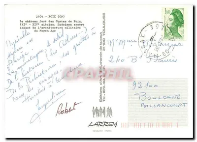 Zamek Foix — Wydawca Larrey, nr 2104 — Rewers