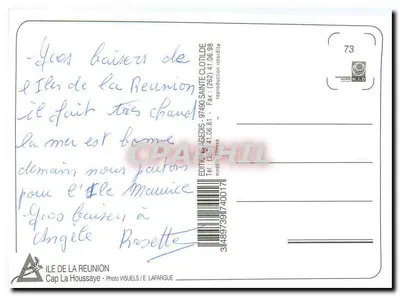 Ilha de La Réunion — praia e falésia ao pôr do sol — Éditions Agedis — Verso