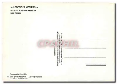 A velha casa — Les Vosges — Joël Coubouron — Verso