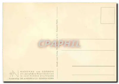 Madonna von Godron — reprodução — Kunstverlag Dr. Neues & Co. - Kempen-NDRH — Verso
