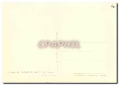 A Nascença de Jesus — Correggio — Editor Z. Zacchetti, Milão — Verso
