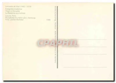 A Virgem dos rochedos — reprodução — Michael Kunstverlag, n° 7395 — Verso