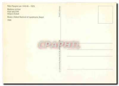 मदोन्ना और बच्चा — पिएट्रो पेरुगिनो (1445/48–1523) — ए. कोर्निच वर्लग, संख्या 7689 — पीछे