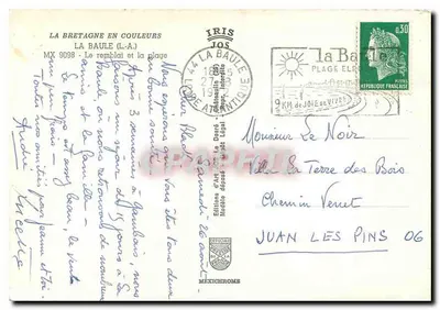 La Baule — praia e dique — Edições d'Art Jos, n° MX 9098 — Verso