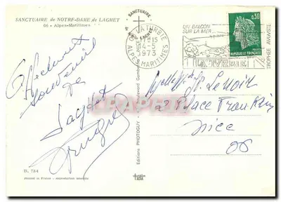 Nossa Senhora de Laghet — Santuário da Virgem — Edições TADIA — Verso