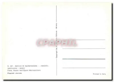 Duccio di Buoninsegna — Maestà — detalhe — editor A. Malletto, Milão — Verso