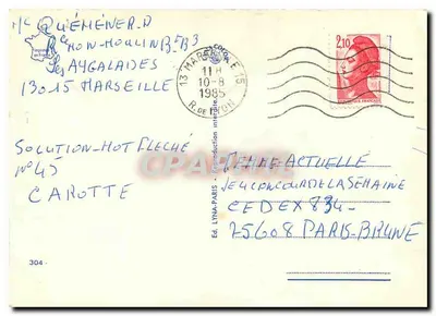 O idioma das flores — Éd. LYNA-PARIS n°304 — Verso