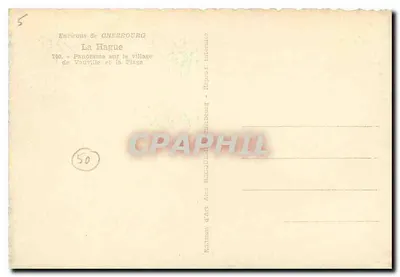Ciudad de Vauville y la playa — Alrededor de Cherbourg — Ediciones de arte de Alençon — Reverso