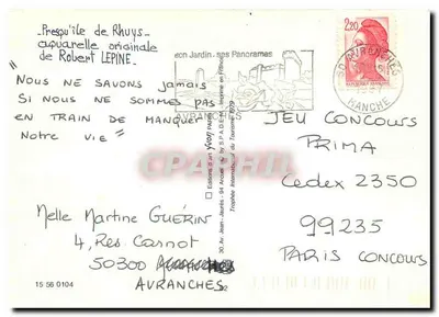 Presqu'île de Rhuys — vista aquática — Robert Lepine — Verso