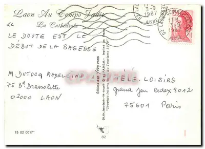 Laon (Aisne) — Katedra — Éditions Jean-Jauns — Rewers