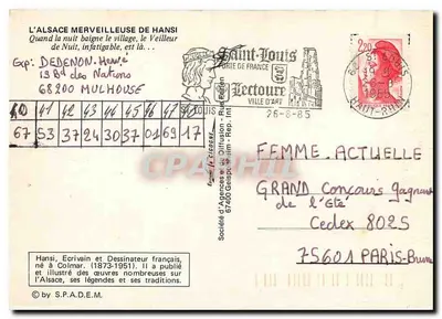 Wioska alzacka zimą — wydawnictwo Société d'Agences et de Diffusion Rue Porten — nr 67 — Rewers