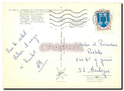 Cerdagne e Capcir — Édition Dino — N° 1044 — Verso