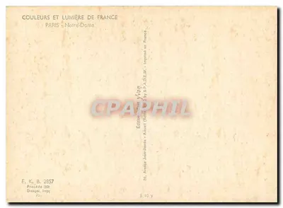Notre-Dame de Paris — Herbstansicht — Éditions Jean-Jaurès, Nr. 2857 — Rückseite