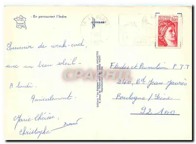 L'Indre — Collage de sites turísticos — Edições La Cigogne Hachette — Verso