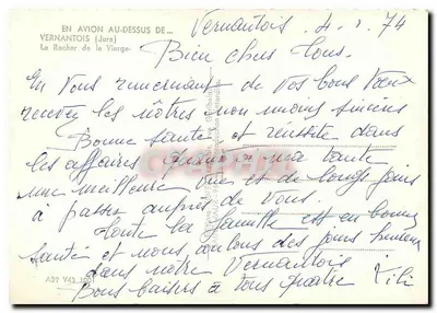 O Rocher de la Vierge — Vernantoir (Jura) — Éditions MAUR — Verso