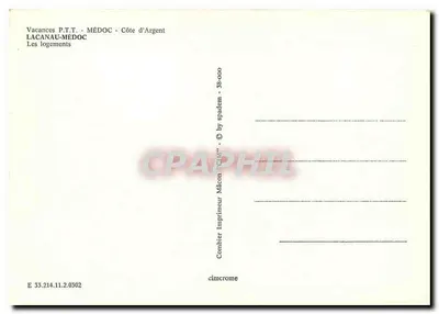 De woningen — Lacanau-Médoc, Côte d'Argent — Uitgever Mâcon - 38-000 — Achterkant