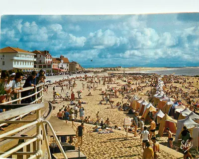 Capbreton (40) — A Grande Praia e os Hotéis — Élécé