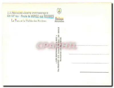 De pittoreske Franche-Comté — CH-127 bis - Weg van Morez naar de Rousses — Les Éditions AS — Achterkant