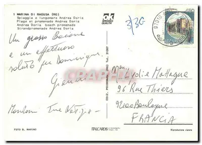 Marina di Ragusa — plaża i promenada Andrea Doria — Italcards — Rewers